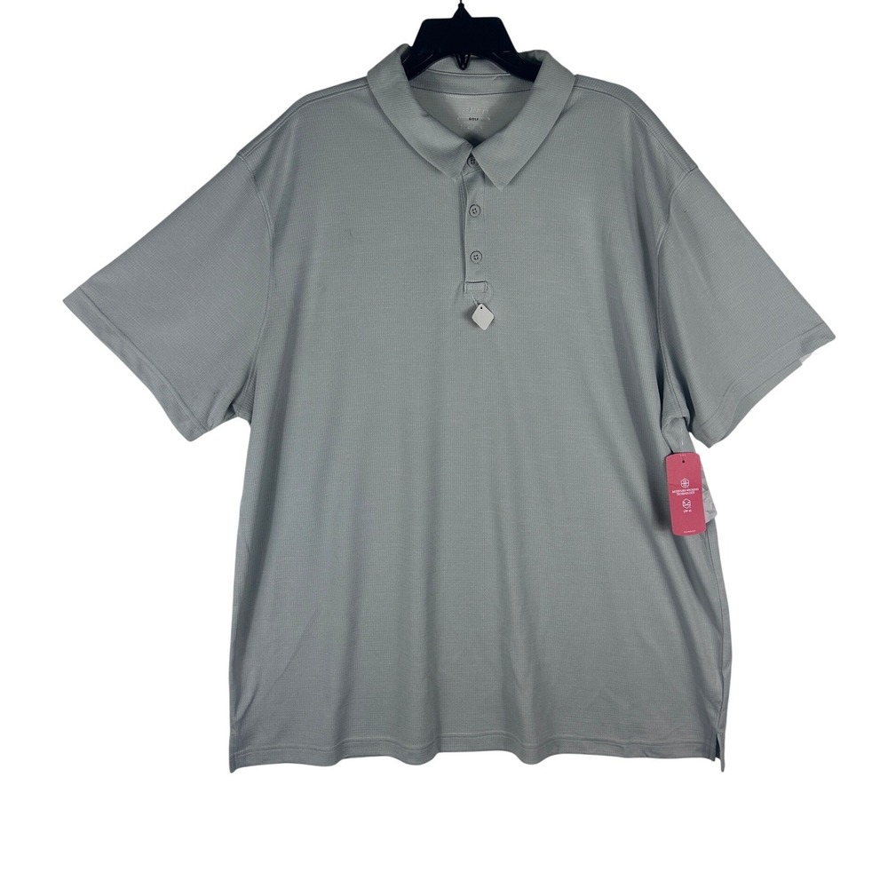 BCG Golf Polo Shirt Mens 3XL Gray Short‎ Sleeve Moisture Wicking UPF 30 New